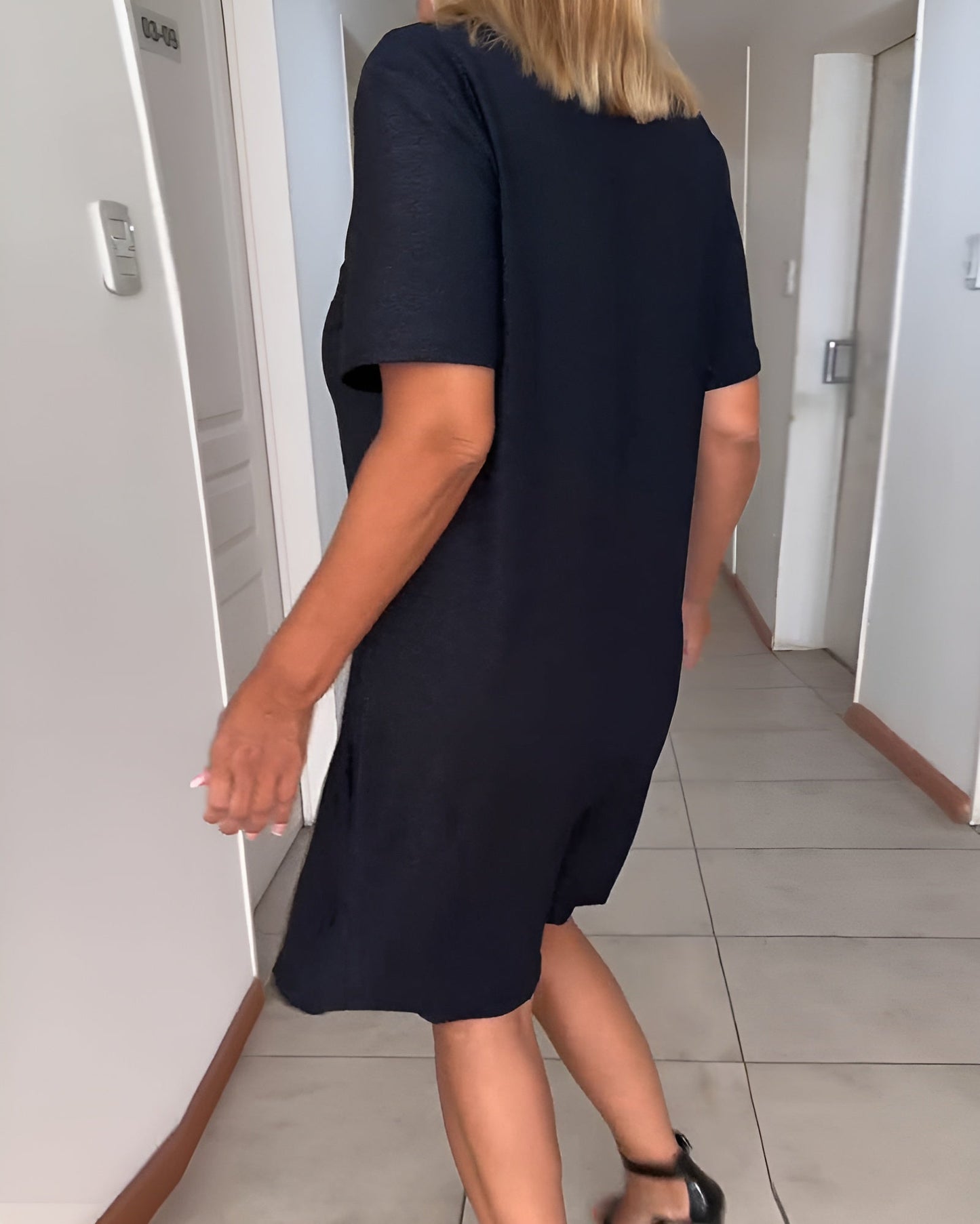 Laurence | V 領口荷葉邊優雅連衣裙